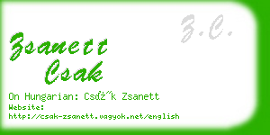 zsanett csak business card